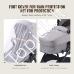 3in1 vaikų kelioninis vežimėlis, autokėdutė, tamsiai pilka + juoda - Image 4