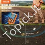 Vandeniui atsparus metalo detektorius 30 cm ritė, LCD ekranas, DSP lustas, "Bluetooth" ausinės, IP68 (99-127 cm) - Image 9