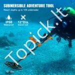 Vandeniui atsparus metalo detektorius 30 cm ritė, LCD ekranas, DSP lustas, "Bluetooth" ausinės, IP68 (99-127 cm) - Image 8