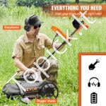 Vandeniui atsparus metalo detektorius 30 cm ritė, LCD ekranas, DSP lustas, "Bluetooth" ausinės, IP68 (99-127 cm) - Image 5