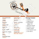 Vandeniui atsparus metalo detektorius 30 cm ritė, LCD ekranas, DSP lustas, "Bluetooth" ausinės, IP68 (99-127 cm) - Image 4