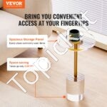 Skaidrus akrilo staliukas, 11,9 x 30,23 cm, 54,36 cm aukščio, kavai ir užkandžiams. - Image 8