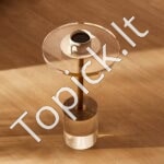 Skaidrus akrilo staliukas, 11,9 x 30,23 cm, 54,36 cm aukščio, kavai ir užkandžiams. - Image 2