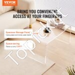 Akrilo C formos kavos staliukas, 41,4 cm, skaidrus, šoninis - Image 8