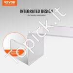 Akrilo C formos kavos staliukas, 41,4 cm, skaidrus, šoninis - Image 5