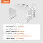 Akrilo C formos kavos staliukas, 41,4 cm, skaidrus, šoninis - Image 3