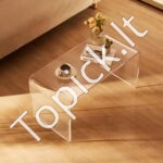 Akrilo C formos kavos staliukas, 41,4 cm, skaidrus, šoninis - Image 2