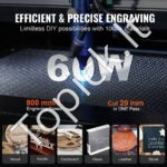 60W CO2 lazerinis graveris graviravimo raižymo spausdinimo mašina 400x600 mm - Image 3
