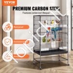 Didelis paukščių narvas su ratukais 79x51x132 cm - Image 2