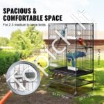 Didelis paukščių narvas su ratukais 79x51x132 cm - Image 3