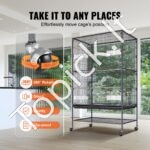 Didelis paukščių narvas su ratukais 79x51x132 cm - Image 4