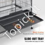 Didelis paukščių narvas su ratukais 79x51x132 cm - Image 5