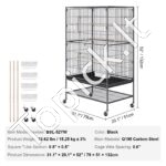 Didelis paukščių narvas su ratukais 79x51x132 cm - Image 7