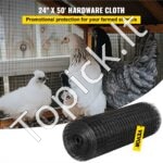 Aparatūros audinys 61 x 127 cm, 1"x1" tinklas, juoda vinilu dengta viela su žnyplėmis ir pirštinėmis. - Image 8