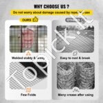 Aparatūros audinys 61 x 127 cm, 1"x1" tinklas, juoda vinilu dengta viela su žnyplėmis ir pirštinėmis. - Image 5