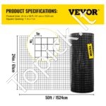 Aparatūros audinys 61 x 127 cm, 1"x1" tinklas, juoda vinilu dengta viela su žnyplėmis ir pirštinėmis. - Image 3