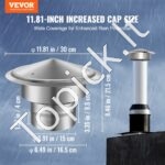 Apvalus dūmtraukio dangtelis, 152,4 mm, 304 nerūd. plieno, 300 mm. - Image 8