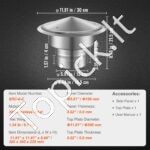 Apvalus dūmtraukio dangtelis, 152,4 mm, 304 nerūd. plieno, 300 mm. - Image 3