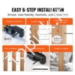 30 vnt. 3,2 mm nematomi įtempikliai ir kabelių turėklų įranga, juoda - Image 4