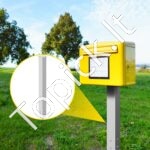 Pašto dėžutės stovas, 109 cm, baltas, Q235 plienas, paviršinis montavimas - Image 8