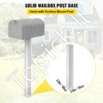 Pašto dėžutės stovas, 109 cm, baltas, Q235 plienas, paviršinis montavimas - Image 6