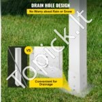 Pašto dėžutės stovas, 109 cm, baltas, Q235 plienas, paviršinis montavimas - Image 4