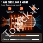 Dyzelinis automobilių oro šildytuvas 8KW, vienos oro išleidimo angos LCD jungiklis, juodai baltas - Image 8