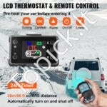 Dyzelinis automobilių oro šildytuvas 8KW, vienos oro išleidimo angos LCD jungiklis, juodai baltas - Image 7