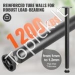 711,2 mm juodos plieninės rašomojo stalo kojos (4 vnt., 544,3 kg talpa) - Image 7