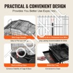 Didelis paukščių narvas su stovu 45,7x35,5x151 cm - Image 6