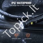 Boroskopas, trigubo objektyvo endoskopinė kamera, 4,3" IPS ekranas, 8 + 2 žibintai - Image 5