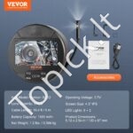 Boroskopas, trigubo objektyvo endoskopinė kamera, 4,3" IPS ekranas, 8 + 2 žibintai - Image 4