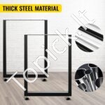 Juodos metalinės stalo kojos, 2 vnt., 60x72cm. - Image 8