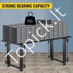 Juodos metalinės stalo kojos, 2 vnt., 60x72cm. - Image 7