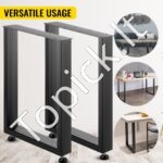 Juodos metalinės stalo kojos, 2 vnt., 60x72cm. - Image 3