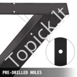 Juodos metalinės stalo kojos 72x60 cm, X rėmo stilius. - Image 5