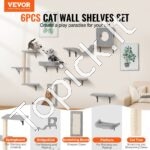 Sieninės kačių lentynos medis su hamaku 6 vnt - Image 2