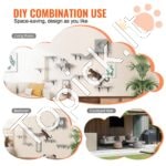 Sieninės kačių lentynos medis su hamaku 6 vnt - Image 6