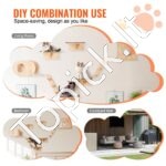 Sieninės kačių lentynos medis su šokinėjimo lentomis 7 vnt - Image 6