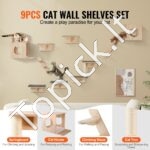 Sieninės kačių lentynos medis su hamaku 9 vnt - Image 2