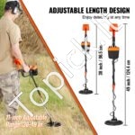 Metalo detektorius 20 cm ritė, tikslus ekranas, aliuminio kotas (96-124 cm) - Image 8