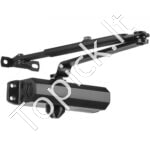 Automatinis durų užraktas, 68 kg, aliuminio korpusas, juodas, lengvai montuojamas