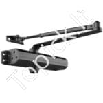 Automatinis durų užraktas, 120 kg, su aliuminio korpusu, juodas