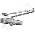 Automatinis durų užraktas, 120 kg, su aliuminio korpusu, sidabrinis