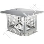 Dūmtraukio dangtelis 33 x 23 cm, nerūdijančio plieno, sidabrinis, lengvai nuverčiamas.