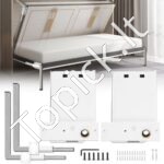 „Murphy“ spyruoklių mechanizmas, karališkos lovos (horizontalus), baltas.