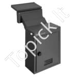 Sieninė pašto dėžutė 31,8 x 16 x 43 cm, su kodiniu užraktu, juoda