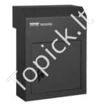 Per duris rakto dėžutė 30 x 15 x 41 cm, su 4,5 x 30 cm rakto užraktu, juoda