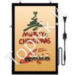 Paveikslėlio rėmelis su LED šviesa, 610 x 914 mm, juodas.