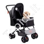 4 ratų vežimėlis šunims su stabdžiais, 20 kg